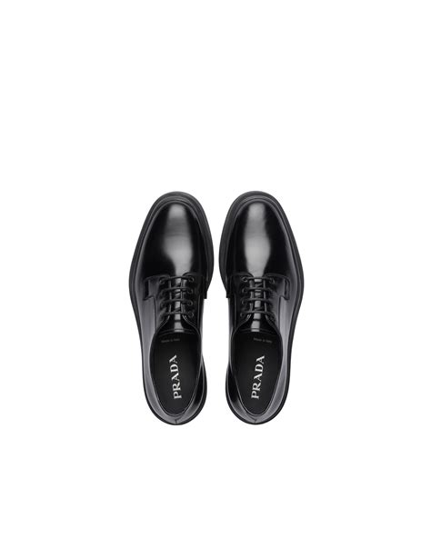 prada platform derby shoes womens|Prada brushed leather derby shoes.